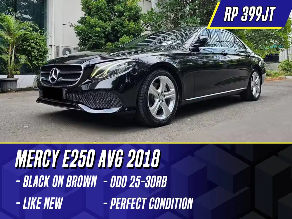 Mercedes Benz E250 AVG 2018 Black on Brown Hitam Mercy E 250