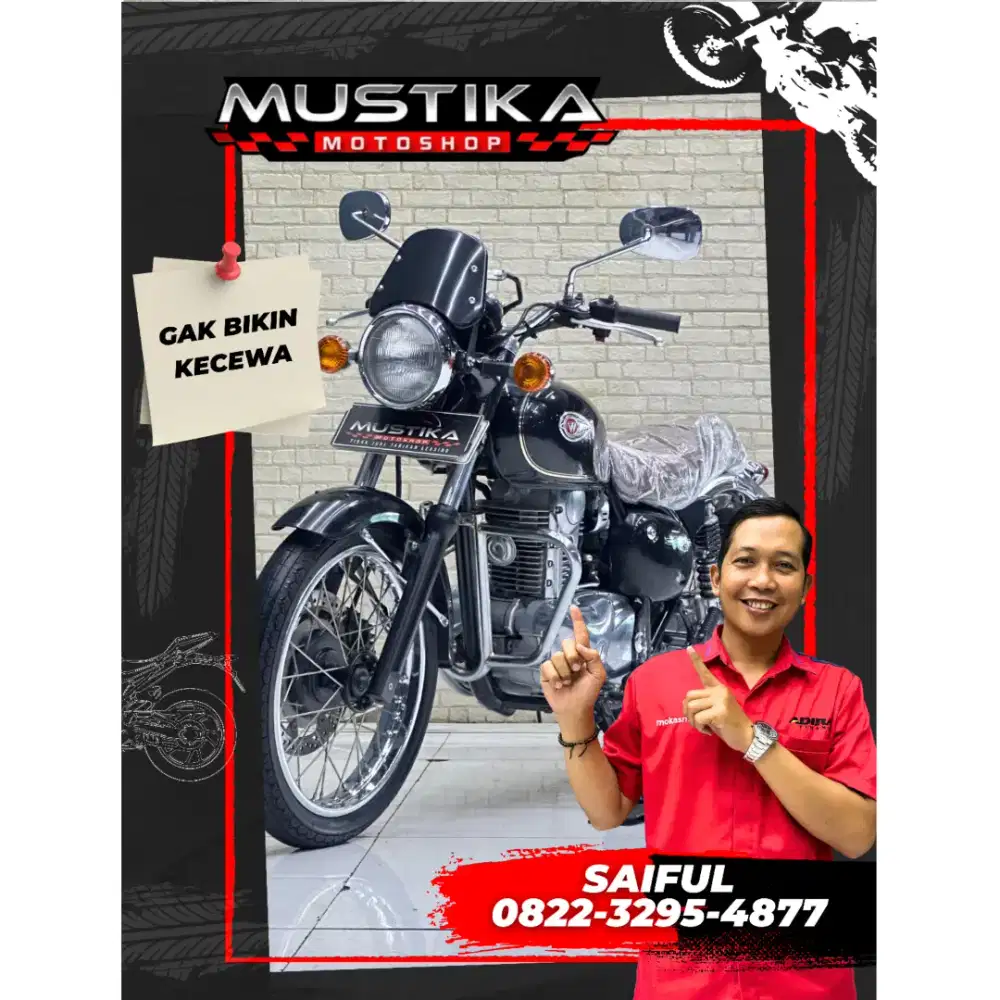 Odo 9rb Simpenan!!Kawasaki W250 Estralla 2018 Plat Jatim Mulus-Mustika