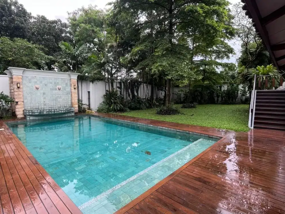 Spacious House For Rent in Cipete, South Jakarta - 4BR Land 1.136sqm with Pool + Garden