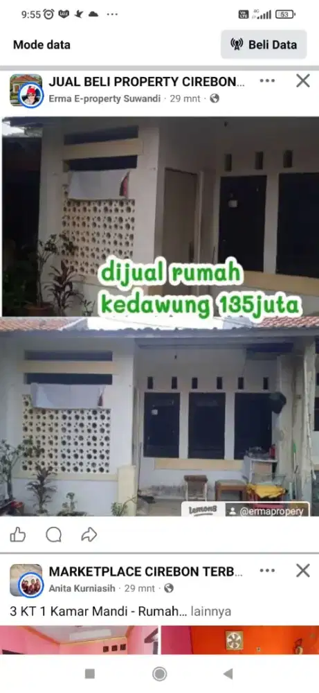 Dijual rumah komplek kedawung