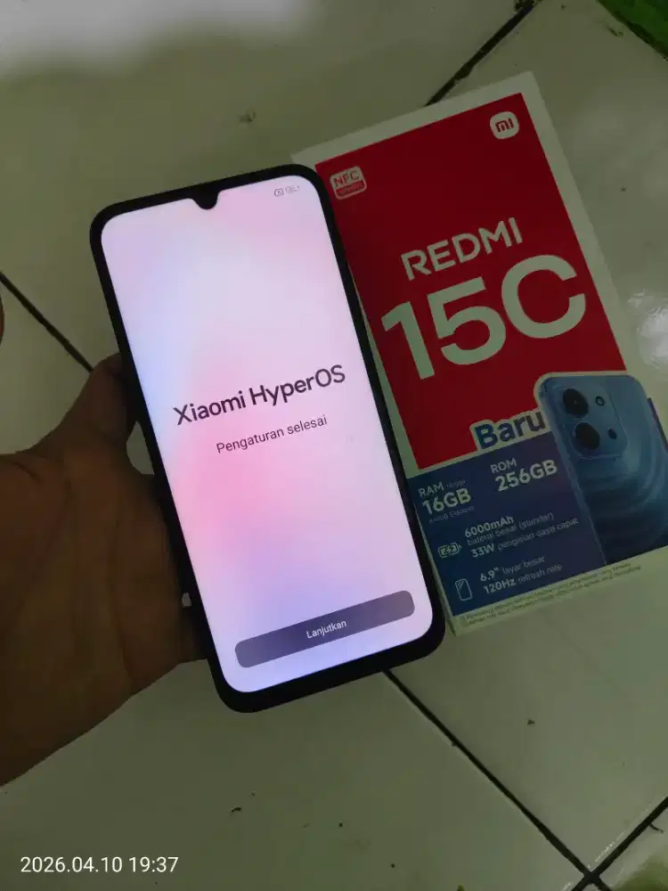 Redmi 15c ram 8/256 fullset no minus no cacad garansi