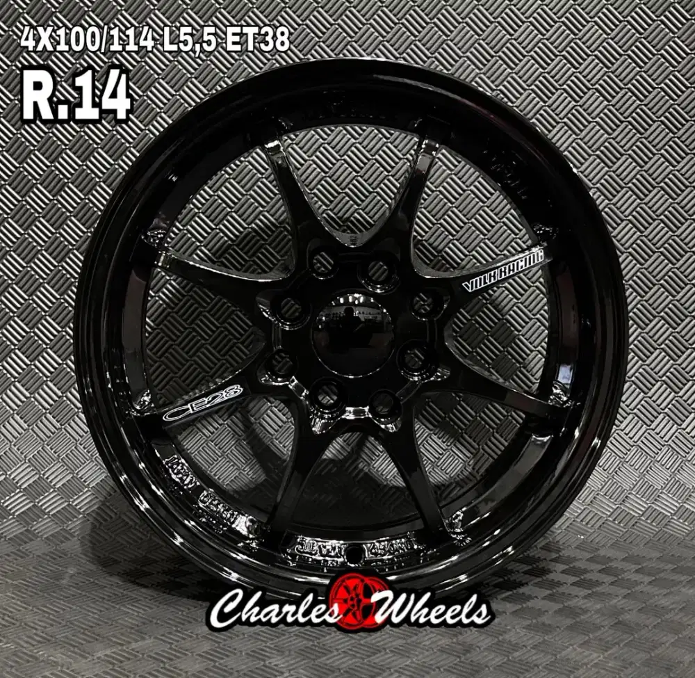 VELG CE28 RING 14 HITAM GLOSSY
