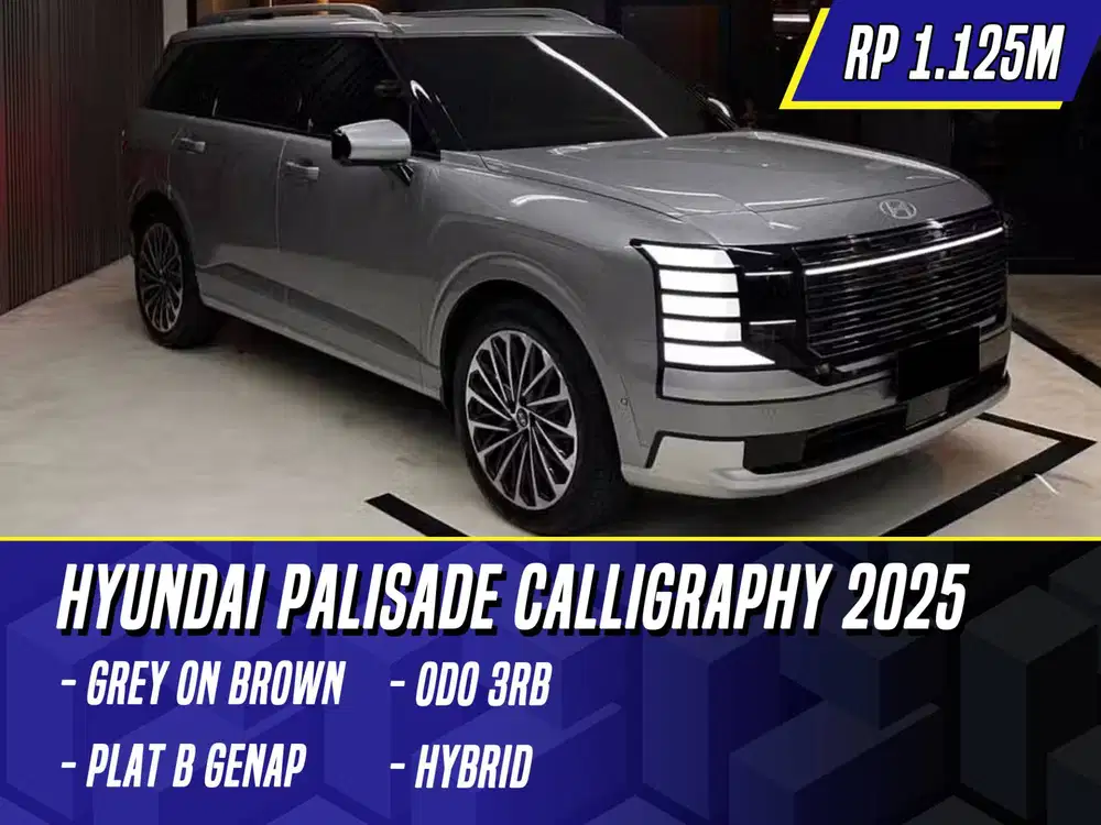 Hyundai All New Palisade Calligraphy Hybrid 2025 Grey on Brown Abu-abu