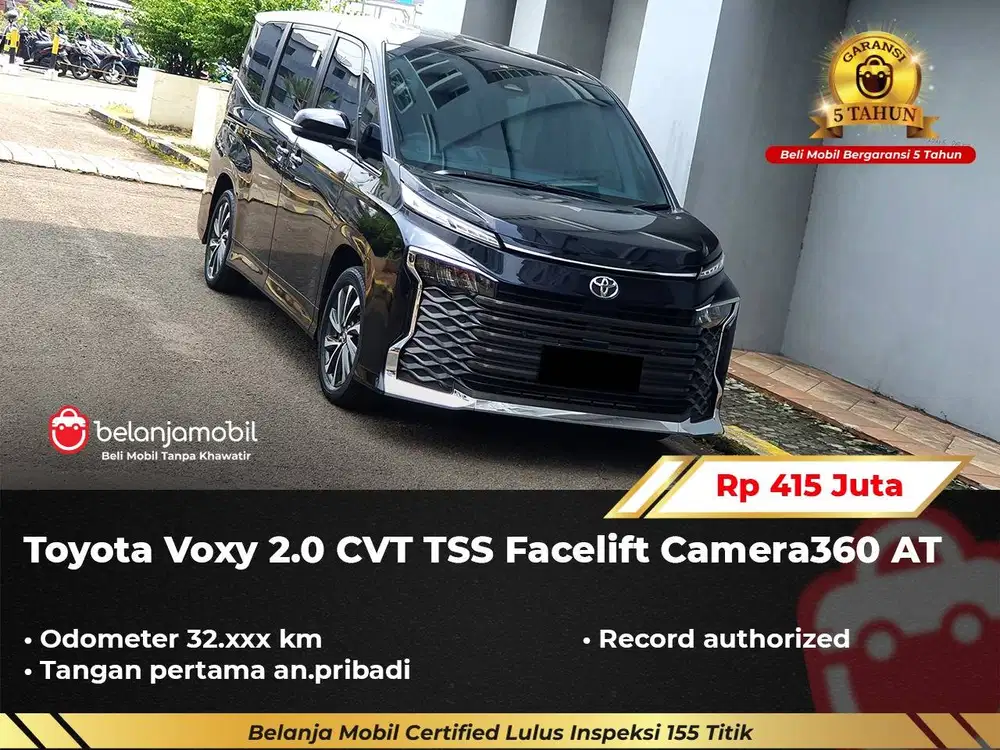 [ GARANSI 5TH ] Toyota Voxy 2.0 CVT TSS Facelift Camera360 2023/2024