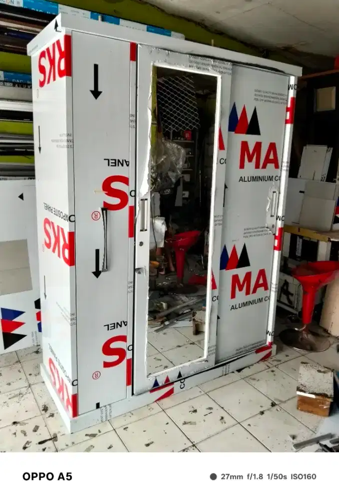 Lemari aluminium acp double layer