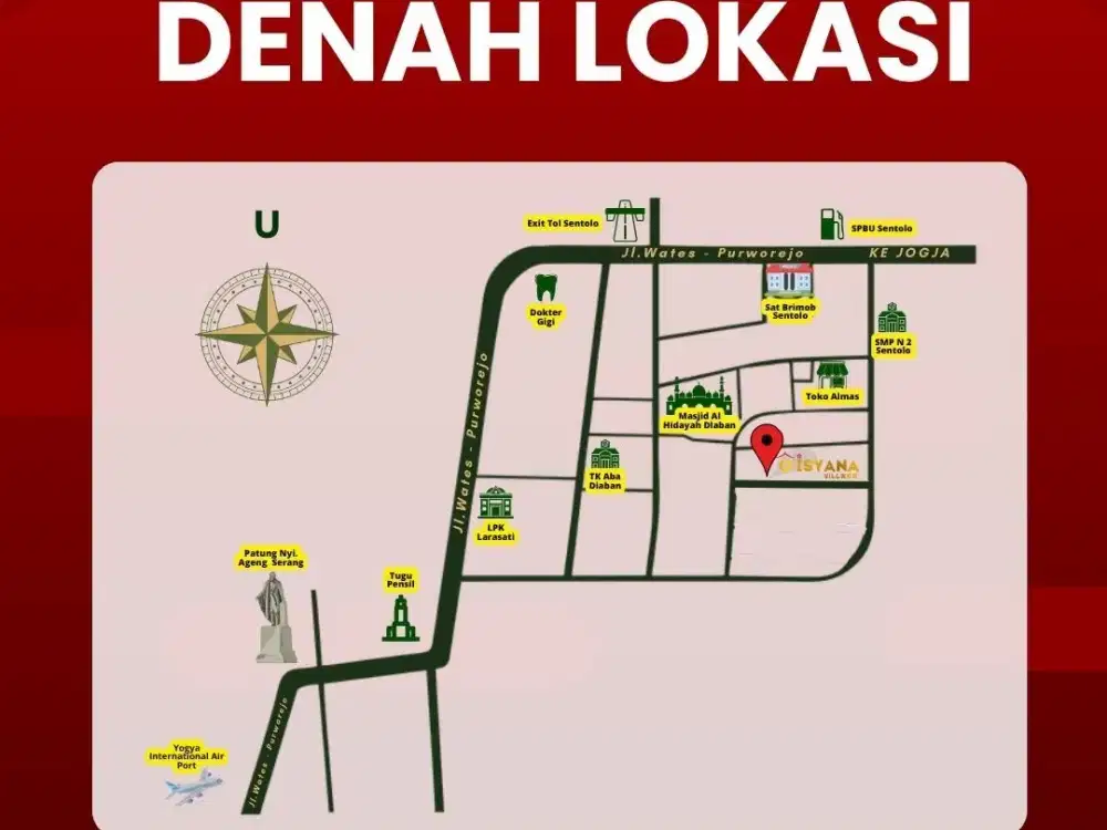 Rumah di Jogja Barat Ala Jepang Dalam Cluster Jalan Wates