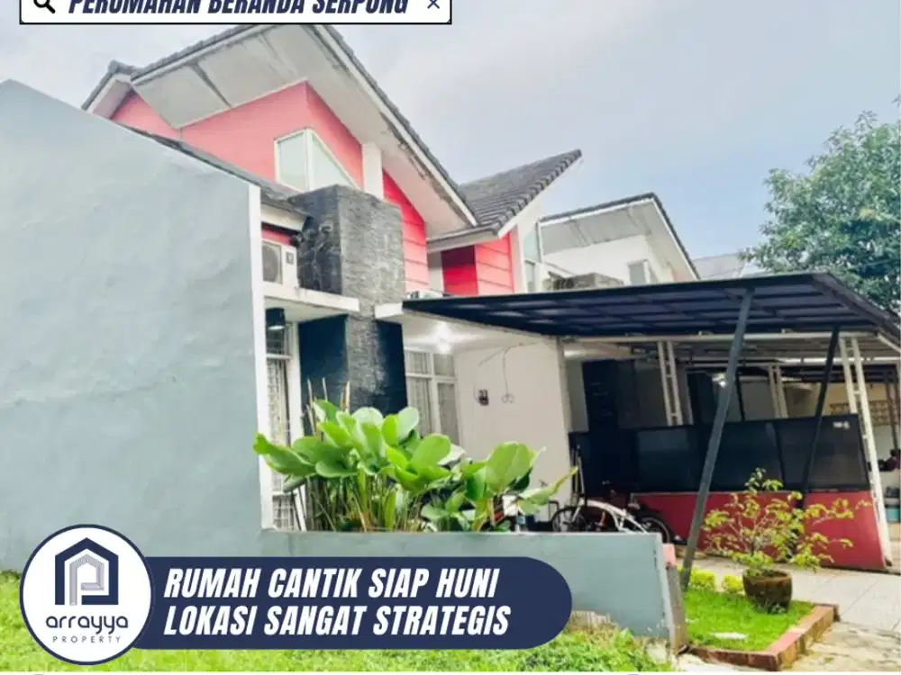 RUMAH CANTIK MINIMALIS DEKAT BSD DI PERUMAHAN BERANDA SERPONG (AR85)
