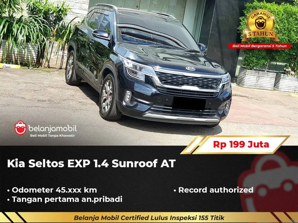 [ GARANSI 5TH ] Kia Seltos EXP EX+ 1.4 Sunroof AT 2021/2022