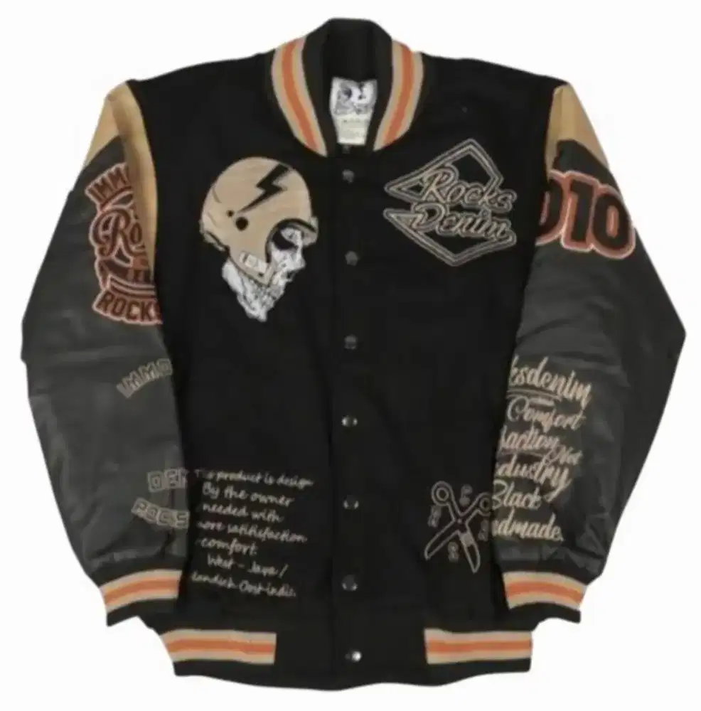 Jaket Varsity Rocks Denim Helmet