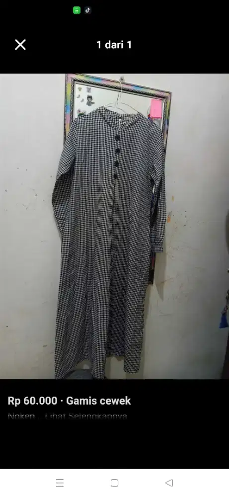 Gamis wanita hitam putih