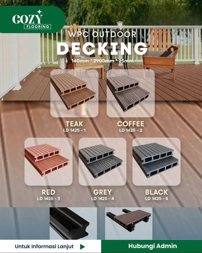 Decking Lantai WPC Outdoor LAIV / Lantai Kayu Kolam Renang / Pool