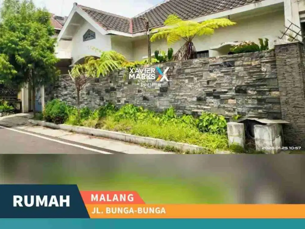DIJUAL CEPAT RUMAH LUAS & STRATEGIS DI JLN BUNGA2, KOTA MALANG
