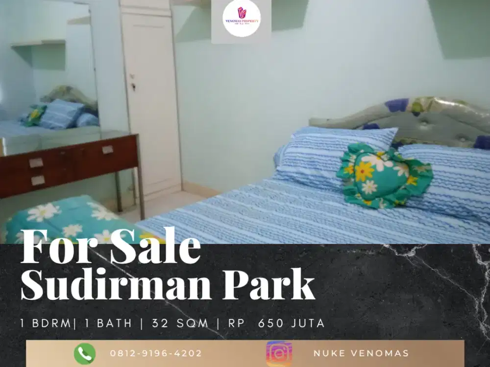 Dijual Apartement Sudirman Park 1BR Full Furnished Lantai Tinggi