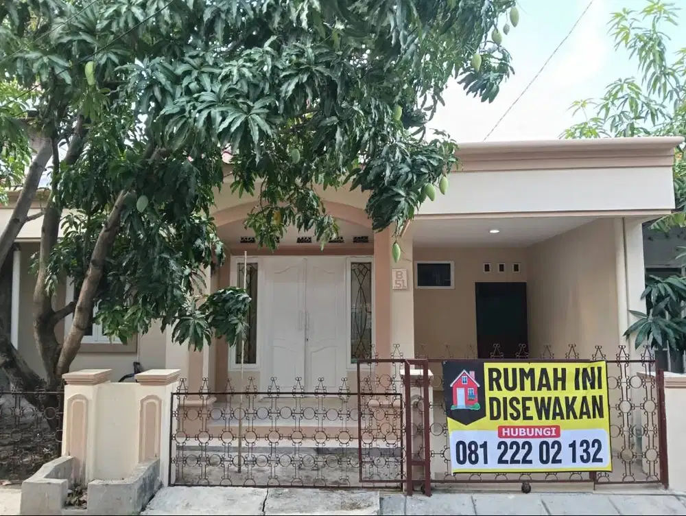 Disewakan rumah cantik, lingkungan nyaman, aman. cocok untuk keluarga