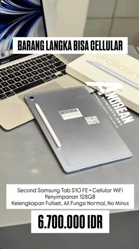 Samsung Galaxy tab S10 FE cell wifi