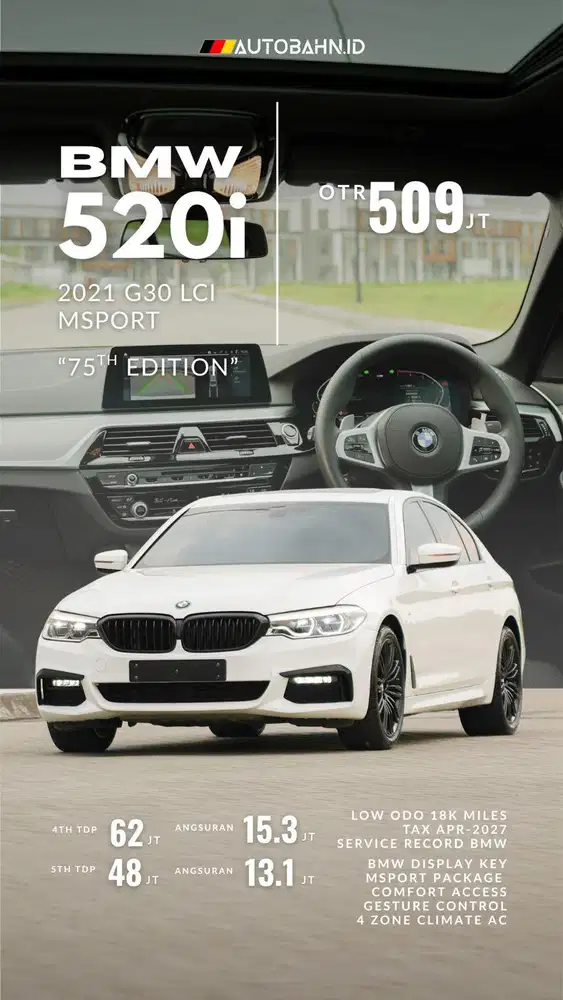 BMW 520i M-Sport Edition 75 LCI 2021 (G30)