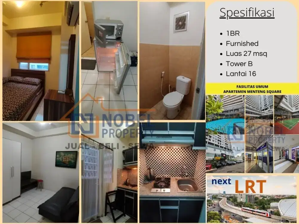 Disewakan Apartemen 1BR Full Furnished Tower B Lantai 16 Jakarta Pusat