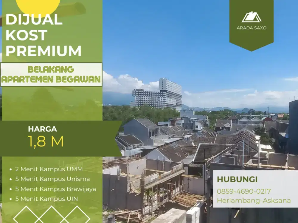 5 Menit Apartemen Sertifikat Pecah Passive Income Ratusan Juta Setahun Kost Premium Dijual