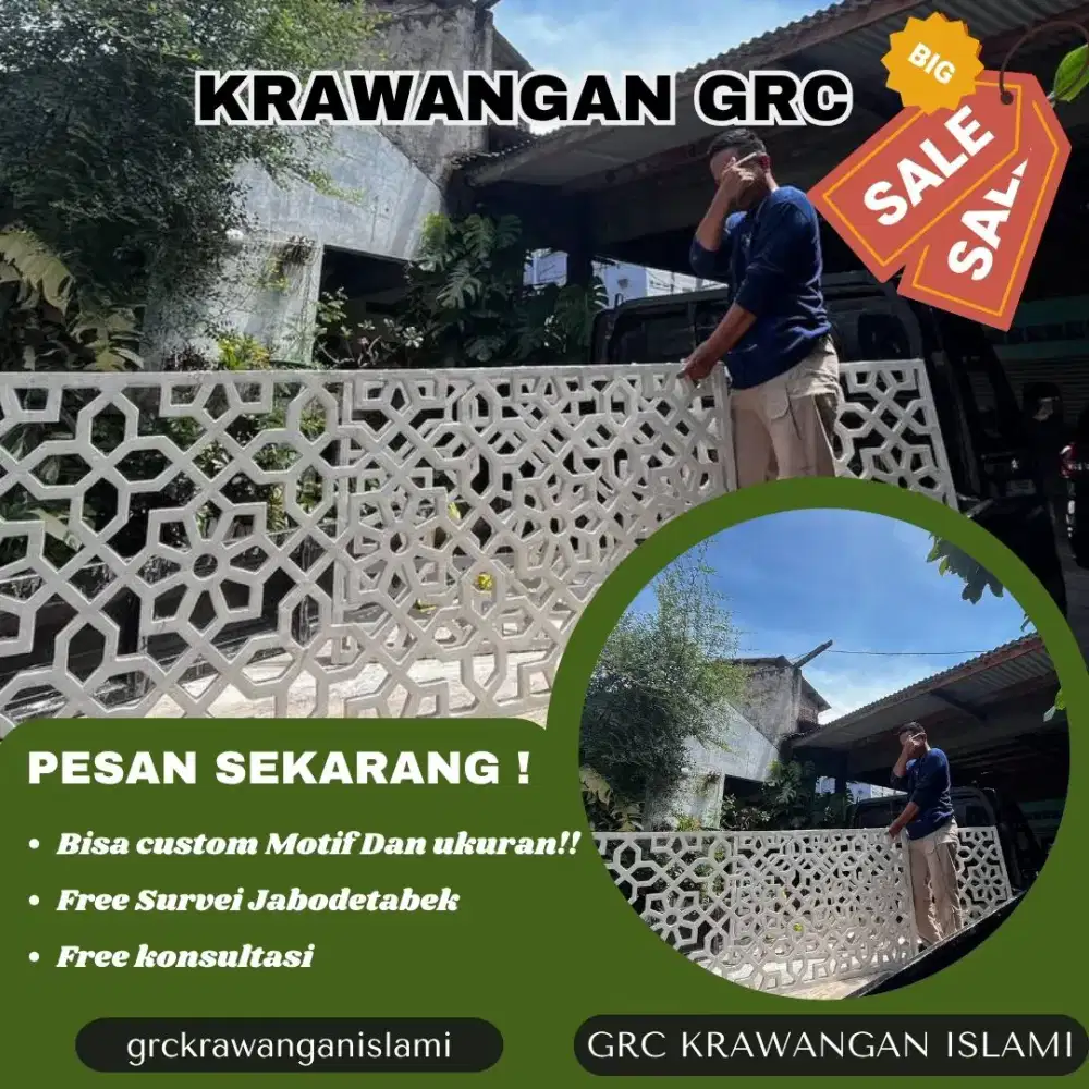 Jual Krawangan Lisplang Menara Masjid Murah Bintaro Sektor 9