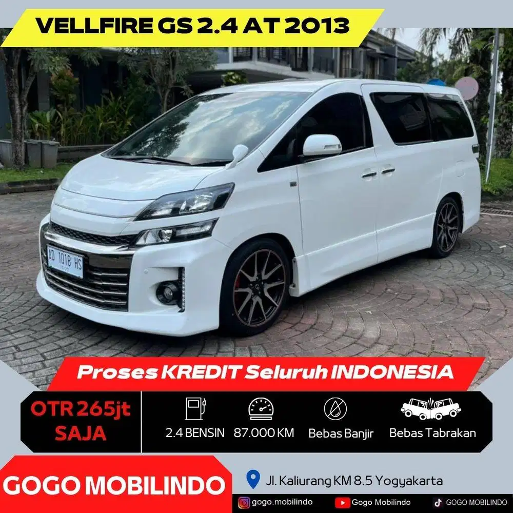 Toyota Vellfire GS Matic 2013 ANTIK LIMITED DP Minim Kredit Murah