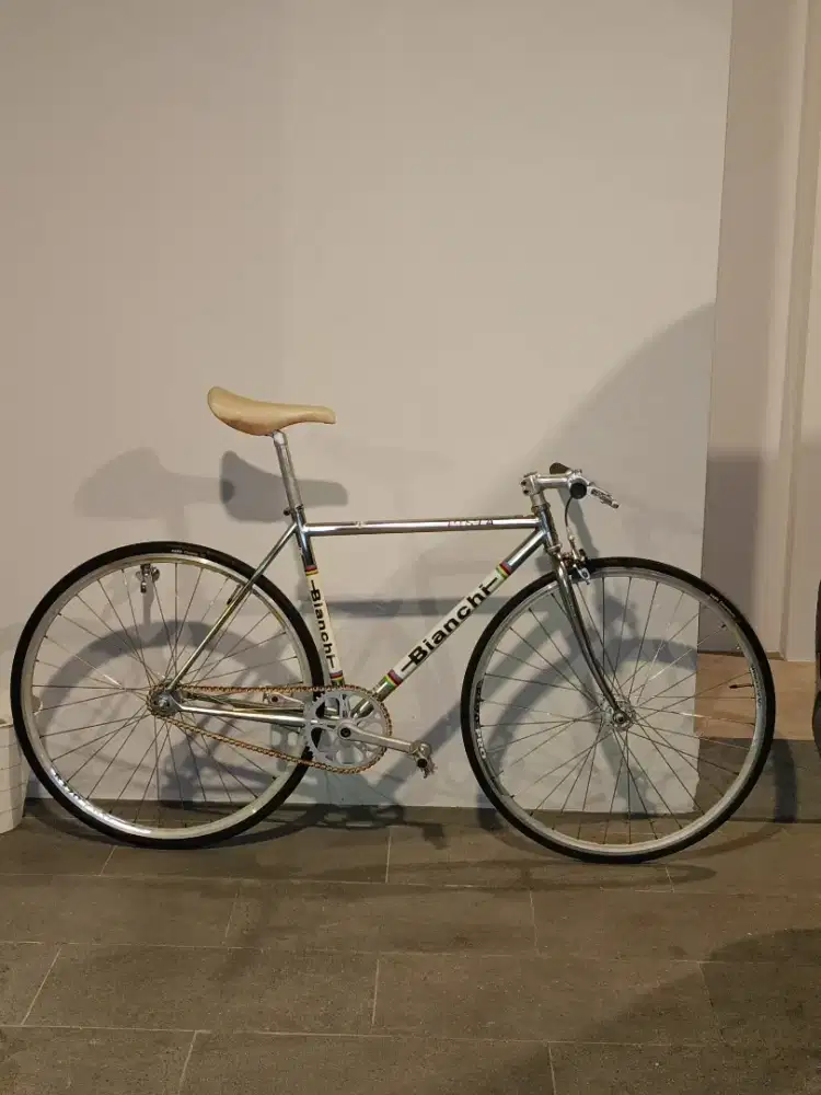 Bianchi Pista Chrome Sepeda Fixie