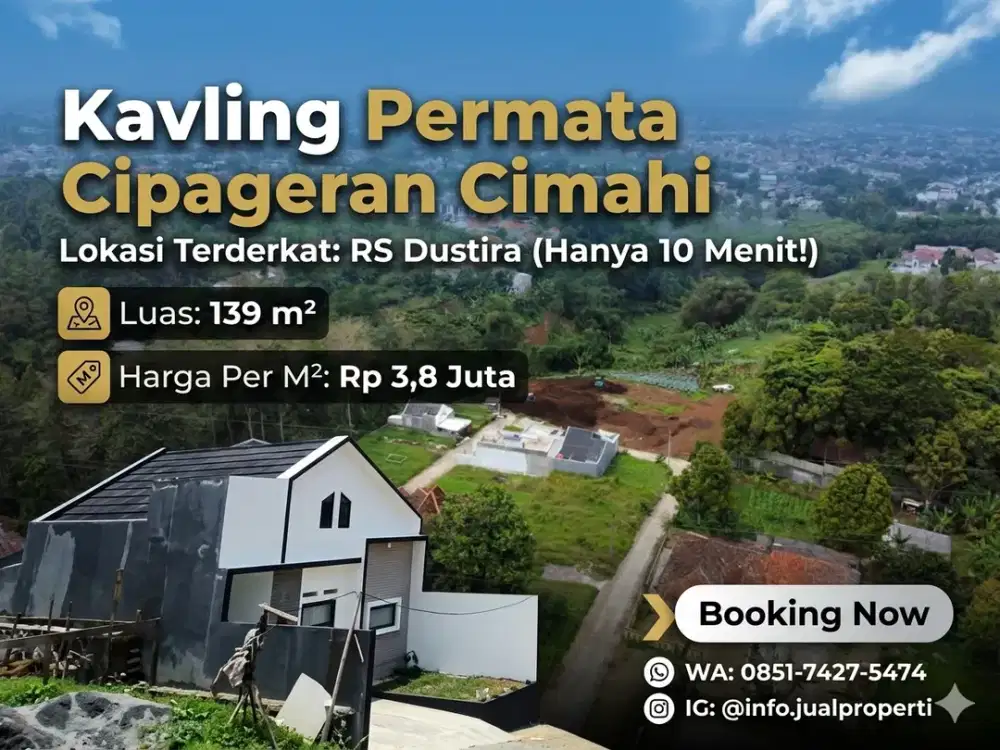 Tanah Kavling Permata Cipageran Dekat Alun-Alun Kota Cimahi