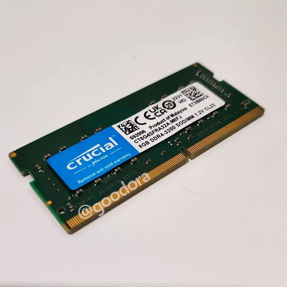 RAM Laptop 8GB DDR4 3200 Crucial – Kencang & Mulus! Siap Pakai