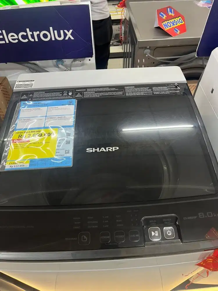 MESIN CUCI SHARP 8kg CICILAN KREDIVO ERABLUE CEGER