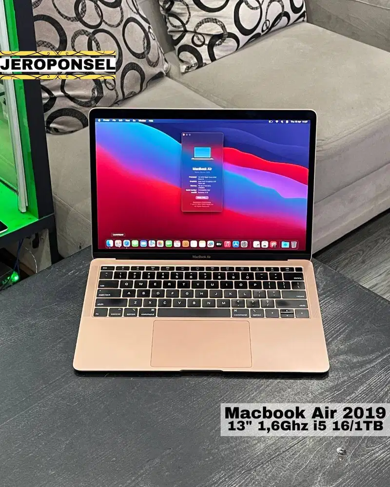 MACBOOK AIR 2019 CTO 16/1TB GOLD ORIGINAL GARANSI CC 10