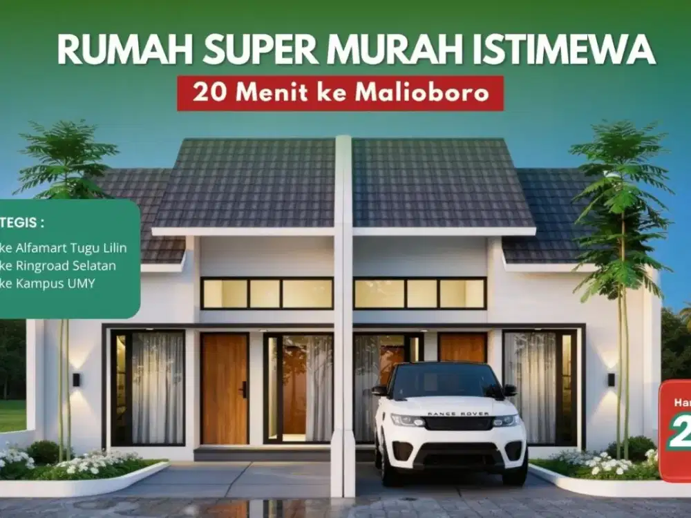 RUMAH 200 JUTAAN JOGJA DALAM PERUMAHAN SEJUK DI BANGUNJIWO BANTUL