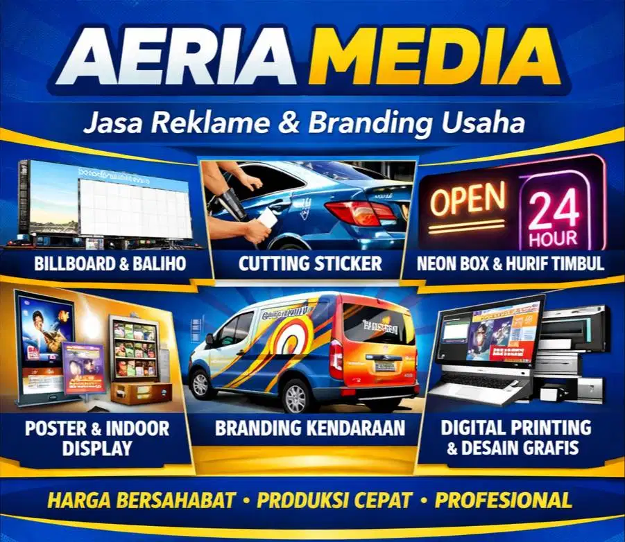 Jasa Reklame | Banner, Spanduk, Neon Box, Cutting Sticker & Branding