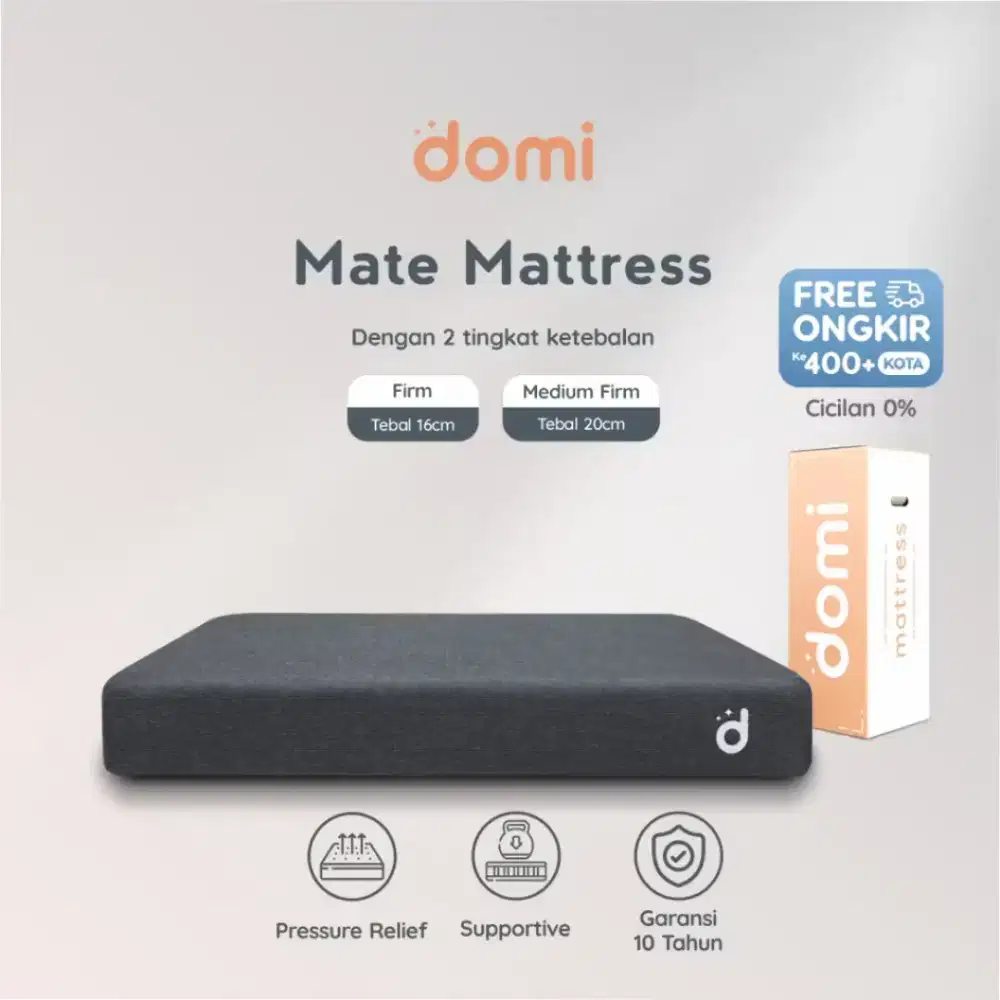 Kasur ortopedi domibed + Dipan besi zinus