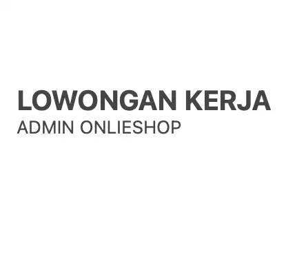 ADMIN & SALES ONLINE SHOP