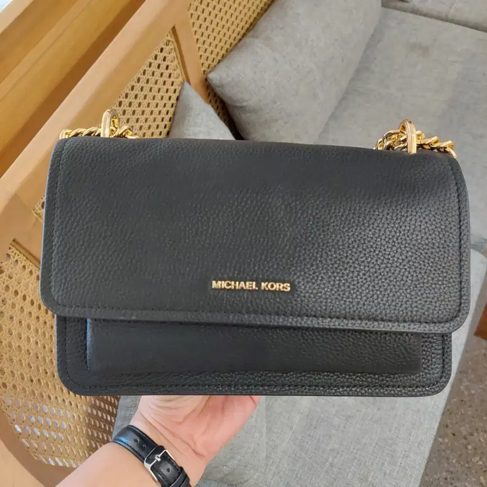 MICHAEL KORS CLAIRE LARGE LEATHER CONVERTIBLE SHOULDER BAG LUGGAGE