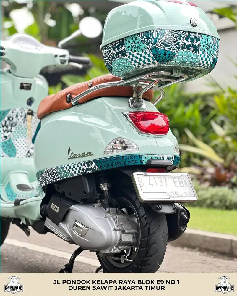 PIAGGIO VESPA LX 125 IGET LED BATIK SERIES WARNA HIJAU PERFECT CONDITI