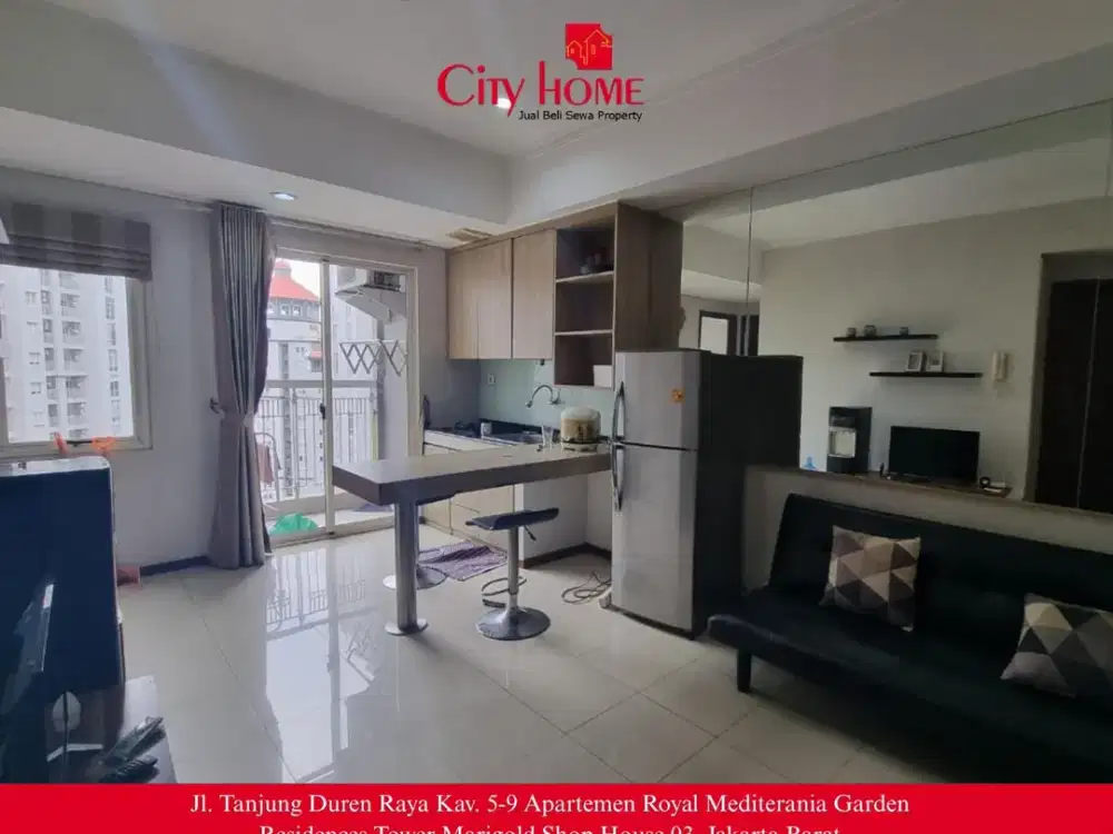 Disewa - 2+1 BR Furnished Royal Mediterania Garden Apt at Podomoro City