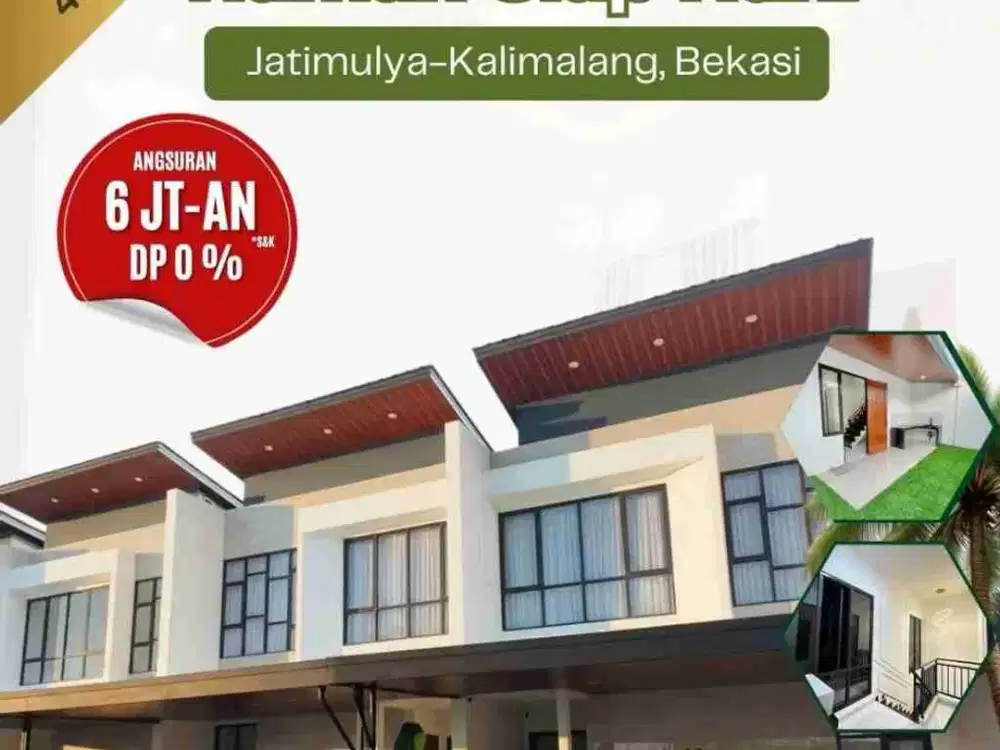 Jual Rumah Baru Siap Huni Di Jatimulya Tambun Selatan Bekasi Timur, Bebas Banjir