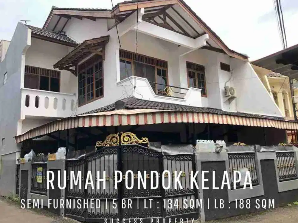 Rumah Pondok Kelapa Jakarta Timur 2 Lantai Semi Furnished Lokasi Strategis Siap Huni
