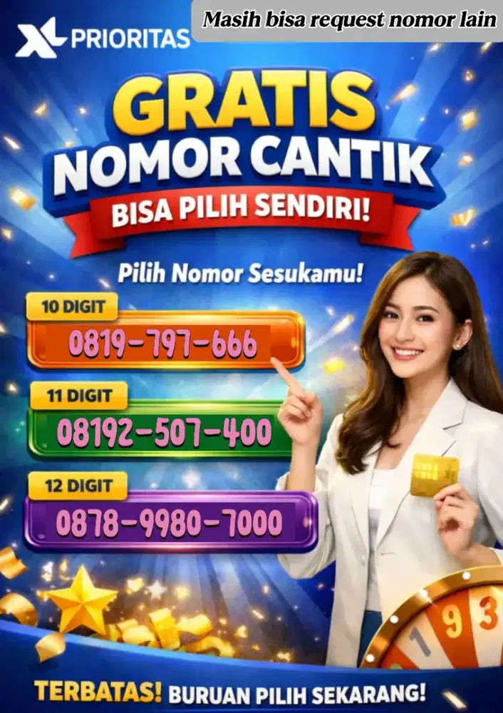 promo nomor cantik bisa request sudah isi kuota 25gb