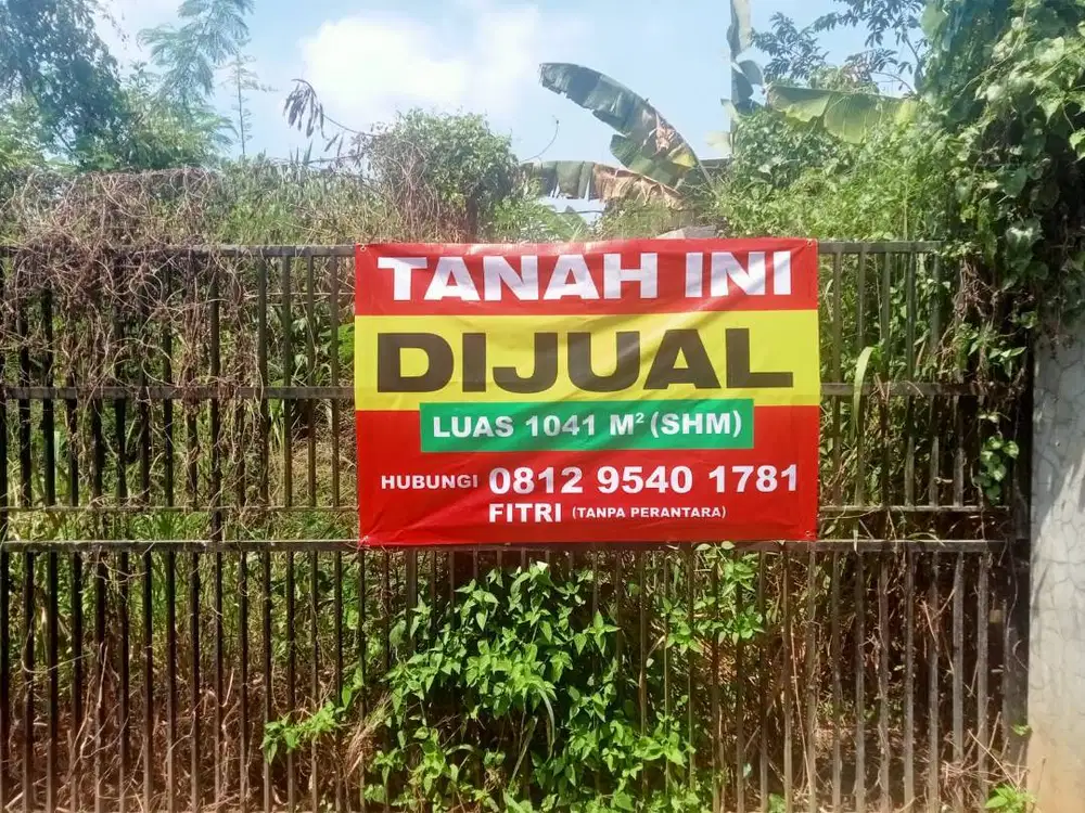 Tanah dijual luas tanah 1041 m2 dekat lapangan bola King Abdul Azis