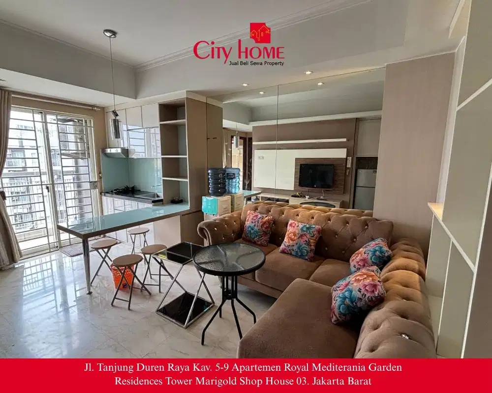 Disewakan Apartemen Royal Mediterania 2BR Siap Huni Dekat Central Park