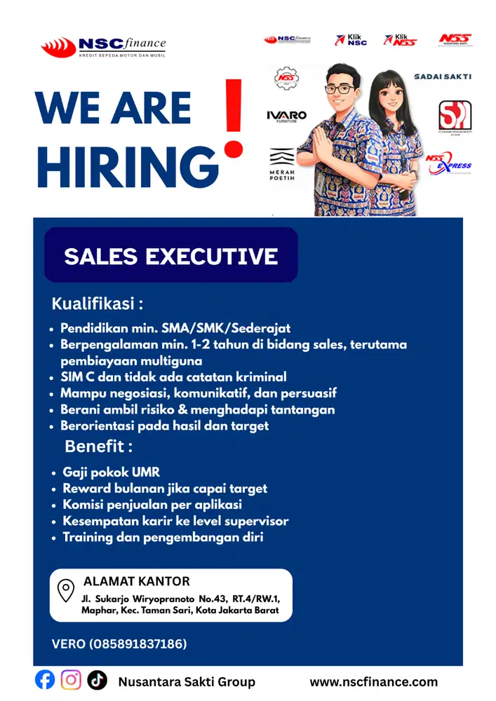 LOWONGAN SALES MARKETING M2W – NSC FINANCE