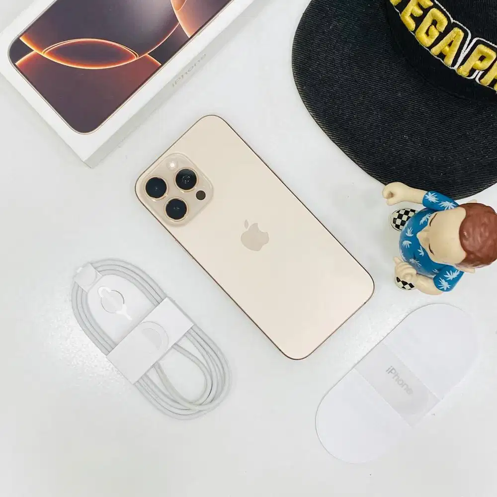 Second iphone 16 promax 256 gb desert titanium garansi resmi aktif