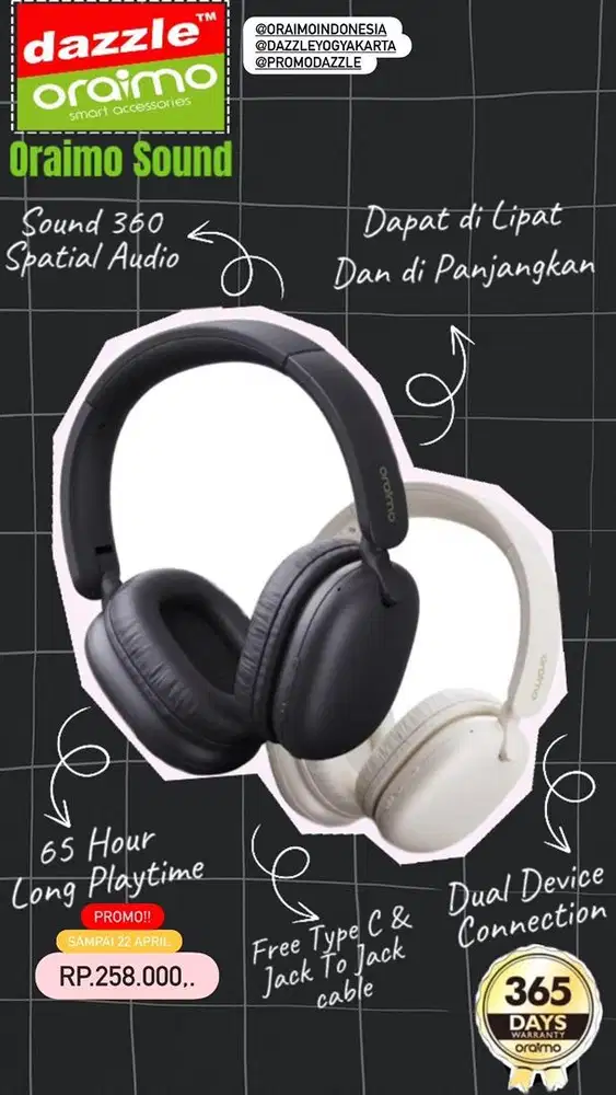 Headphone Oraimo OHP-317 BoomPop Lite