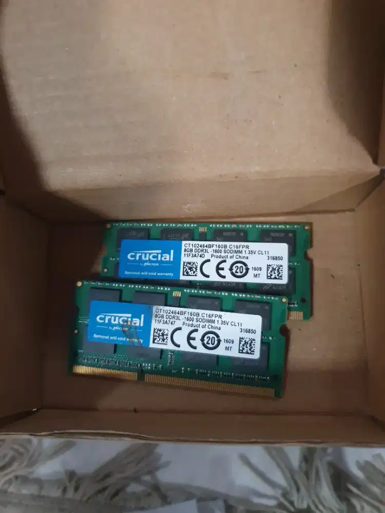 Ram laptop ddr3 16gb (8x2)