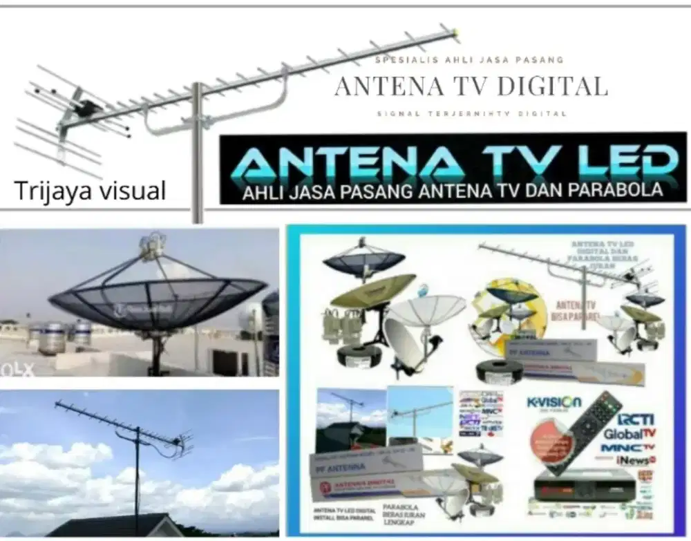 Ahli jasa pasang antena TV digital service parabola dan camera cctv