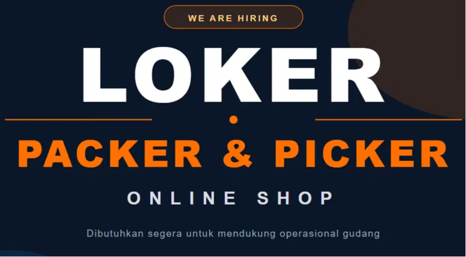 LOKER PACKER PICKER ONLINE SHOP PRIA