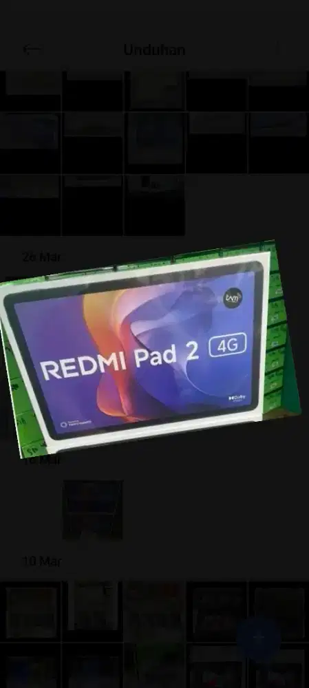 Tablet Xiaomi redmi pad 2 4G ram 6gb SIM card sinyal 4G LTE