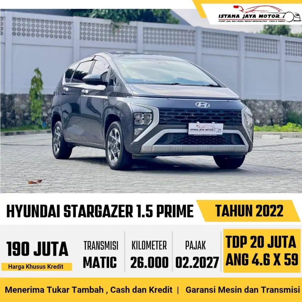 Hyundai Stargazer Prime IVT th 2022 #istana jaya motor