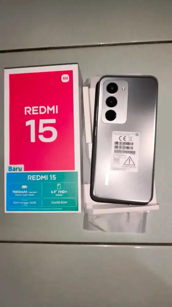Xiomi redmi 15 8/256 like new, pemakaian 3 bulan